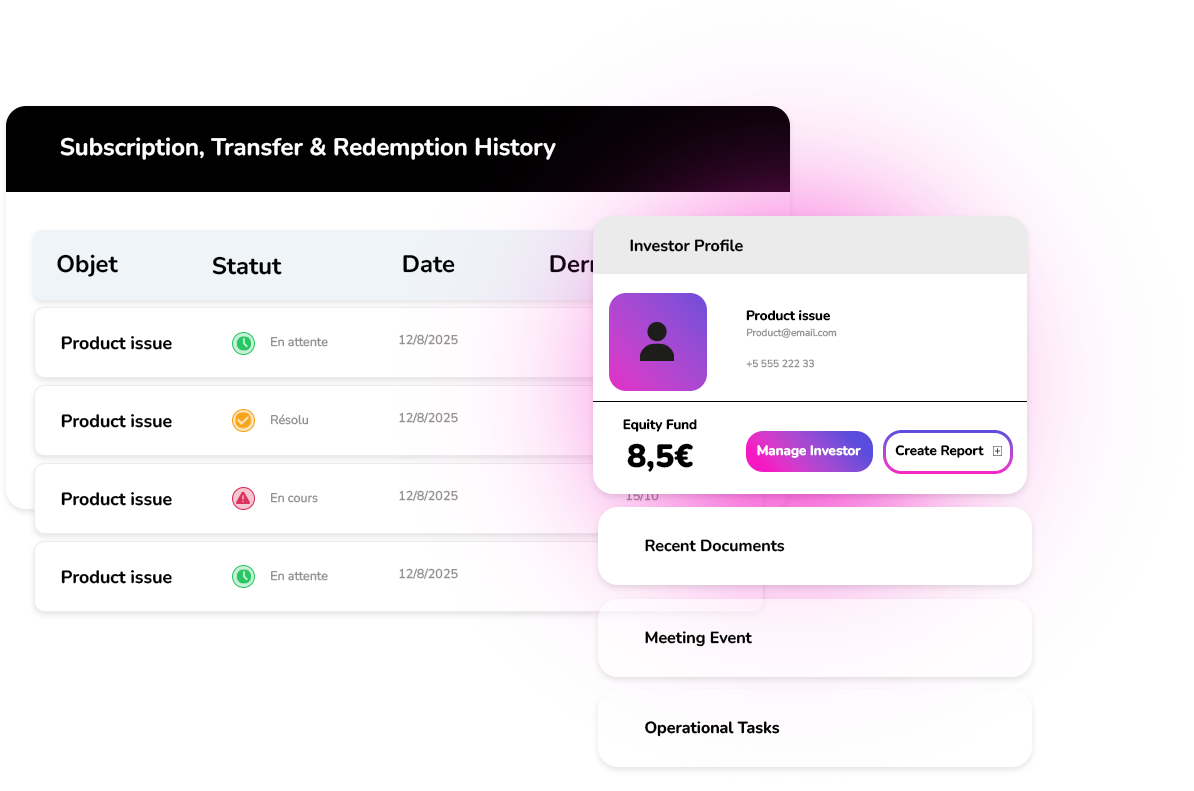 Souscription Digitalisée Gestion des relations investisseurs