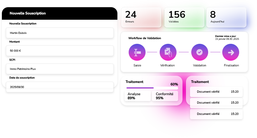 ERP Saisie et suivi complet des souscriptions